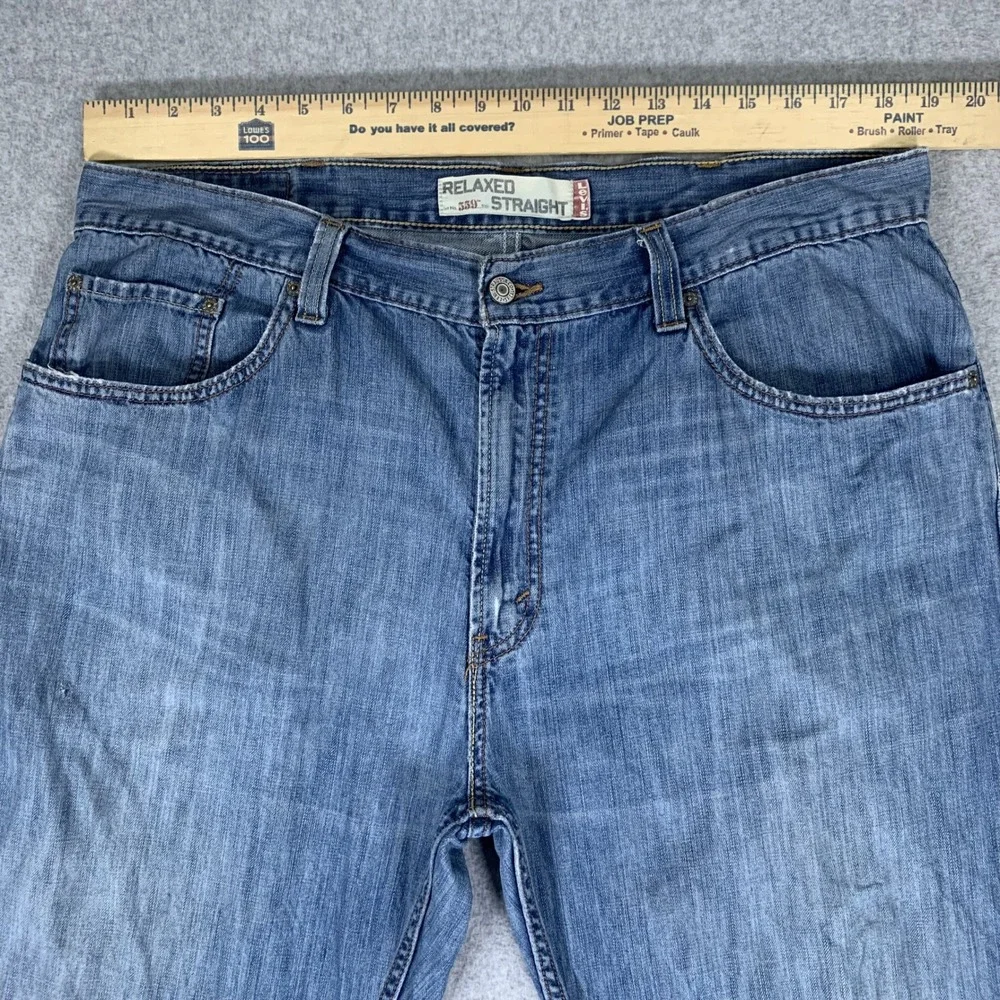Y2K Levi's 559 Relaxed Straight Jeans Mens 38x30 Blue Denim Medium Wash Cotton